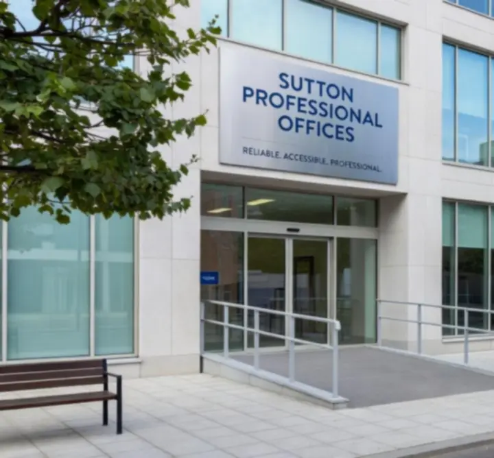 Exterior of a modern office building in the United Kingdom